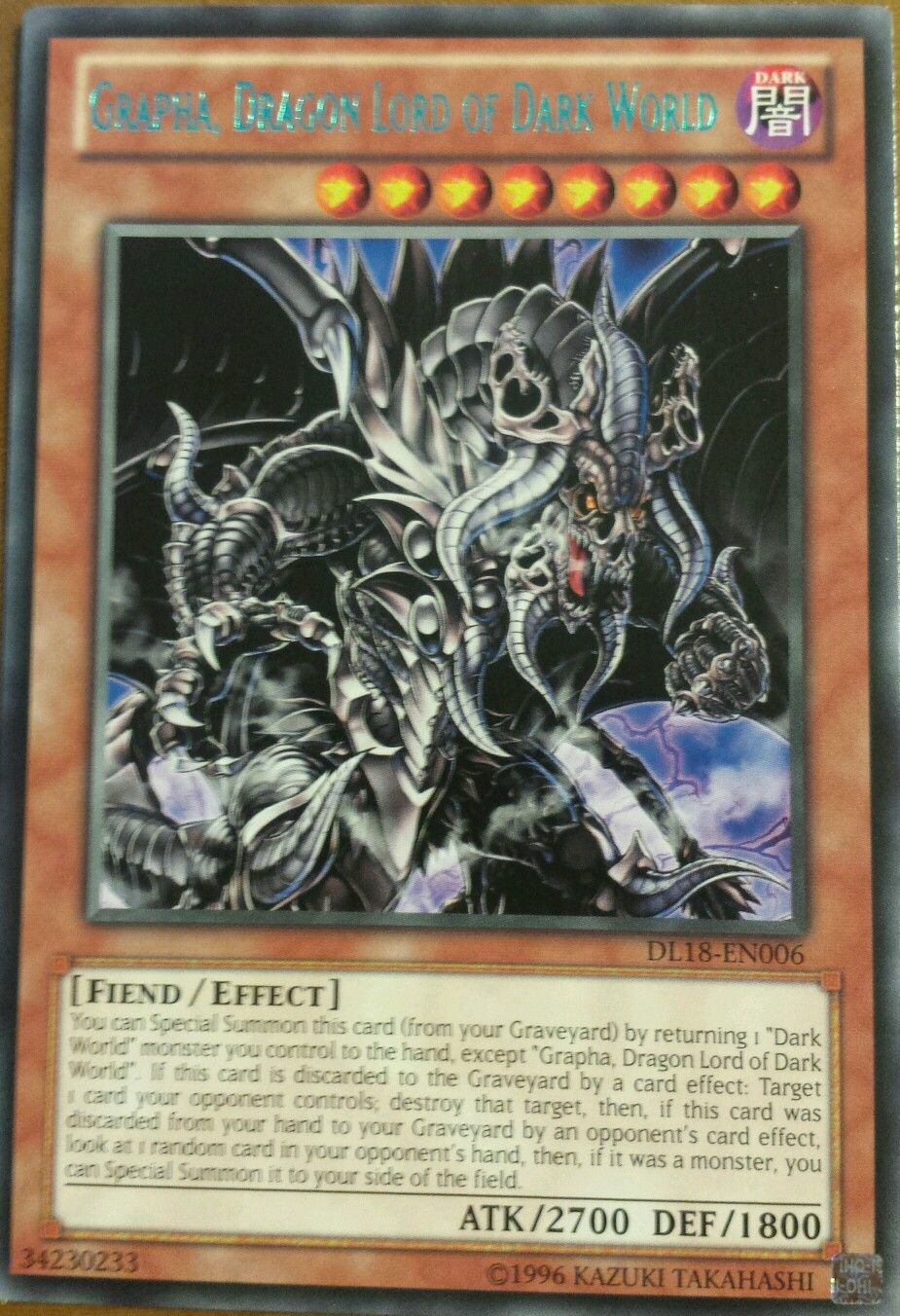 Grapha, Dragon Lord of Dark World (Green) [DL18-EN006] Rare | Odin's Place