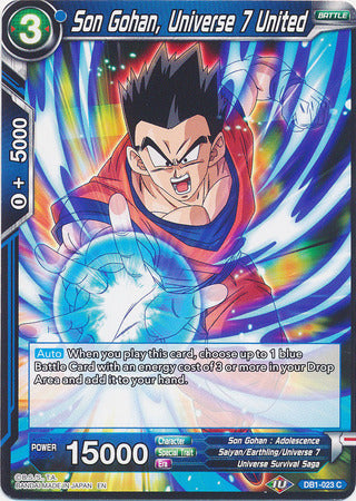 Son Gohan, Universe 7 United (DB1-023) [Dragon Brawl] | Odin's Place