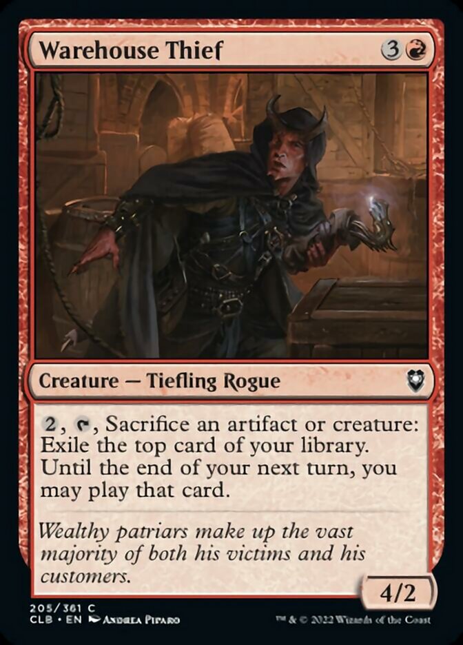 Warehouse Thief [Commander Legends: Battle for Baldur's Gate] | Odin's Place