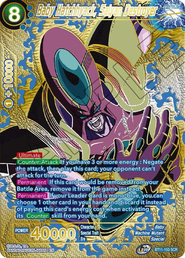 Baby Hatchhyack, Saiyan Destroyer (Premium Edition) (BT11-153) [5th Anniversary Set] | Odin's Place