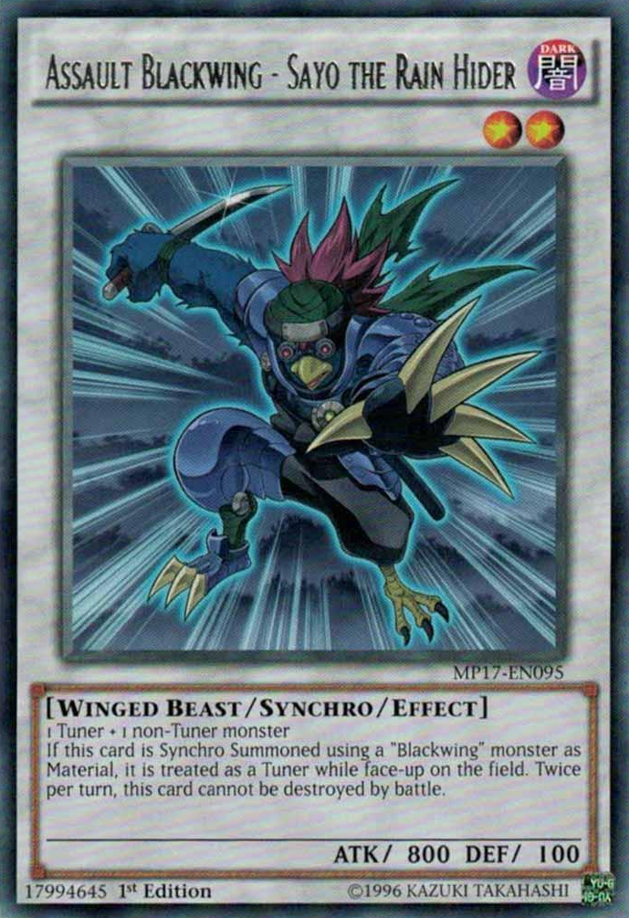 Assault Blackwing - Sayo the Rain Hider [MP17-EN095] Rare | Odin's Place