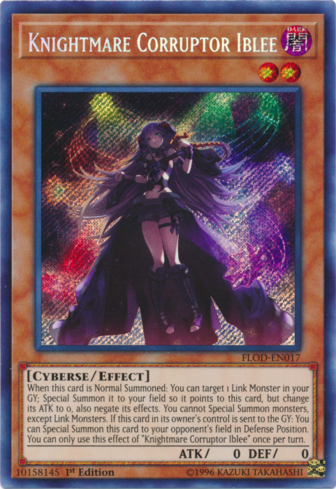 Knightmare Corruptor Iblee [FLOD-EN017] Secret Rare | Odin's Place