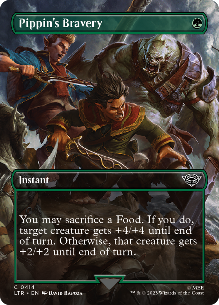 Pippin's Bravery (Borderless Alternate Art) [The Lord of the Rings: Tales of Middle-Earth] | Odin's Place