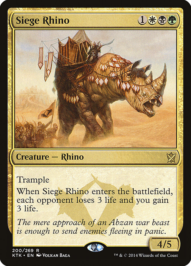 Siege Rhino (200) [Khans of Tarkir] | Odin's Place
