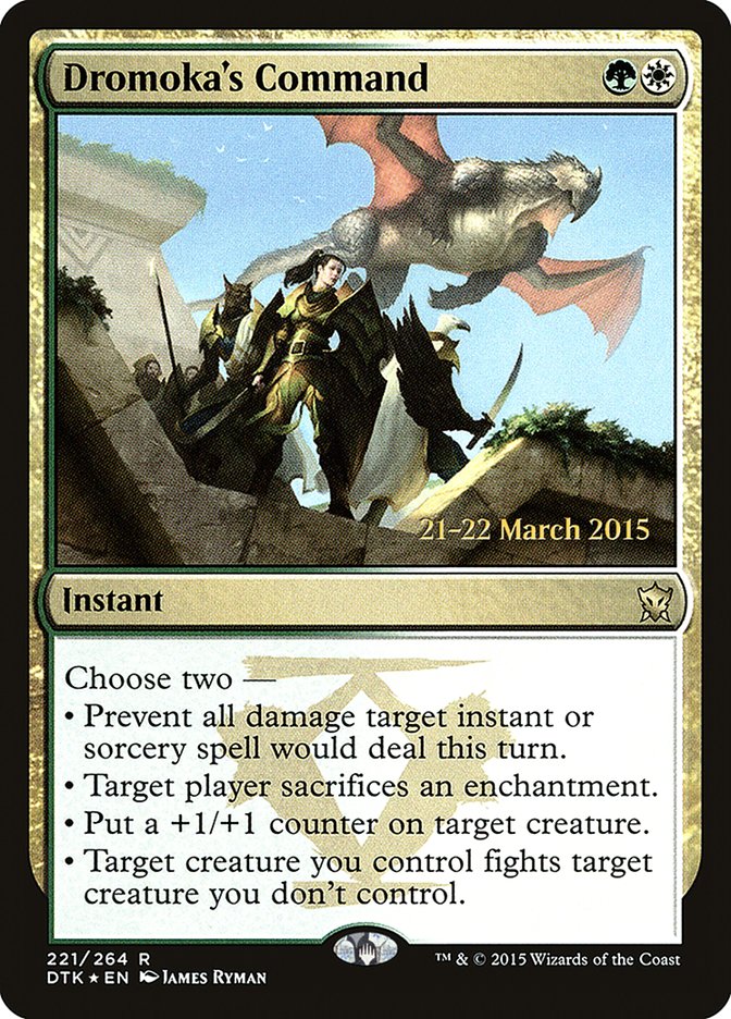 Dromoka's Command (221) [Dragons of Tarkir Prerelease Promos] | Odin's Place