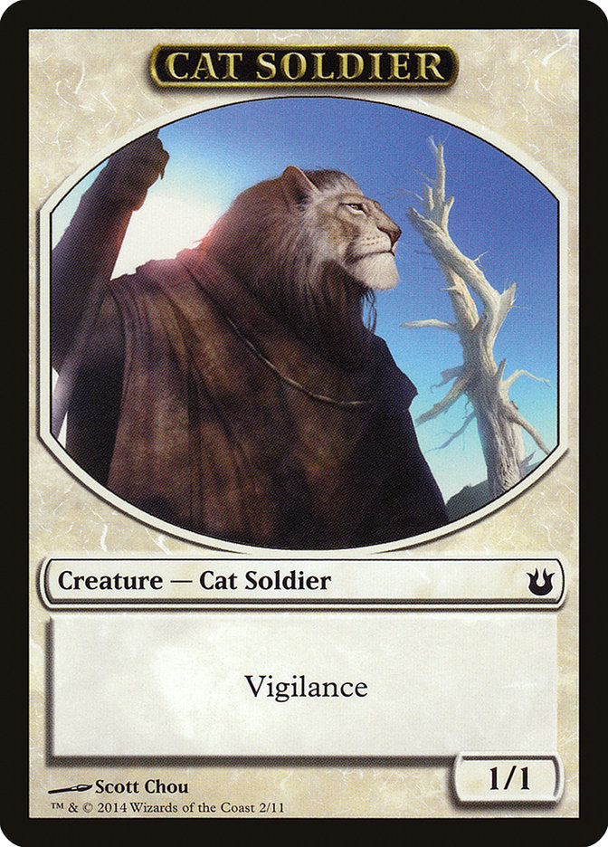 Cat Soldier Token (2) [Born of the Gods Tokens] | Odin's Place