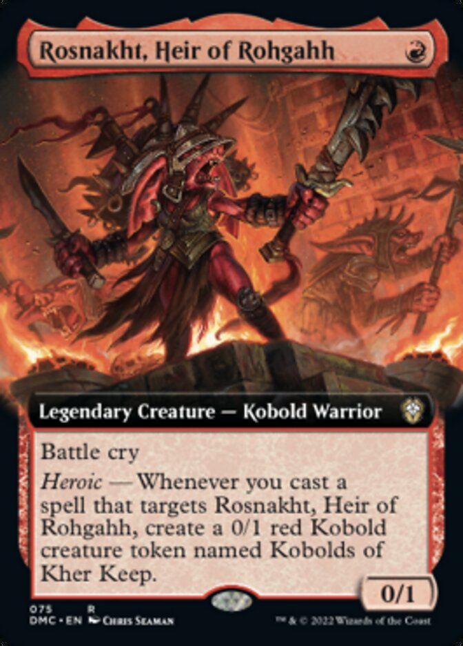 Rosnakht, Heir of Rohgahh (Extended Art) [Dominaria United Commander] | Odin's Place