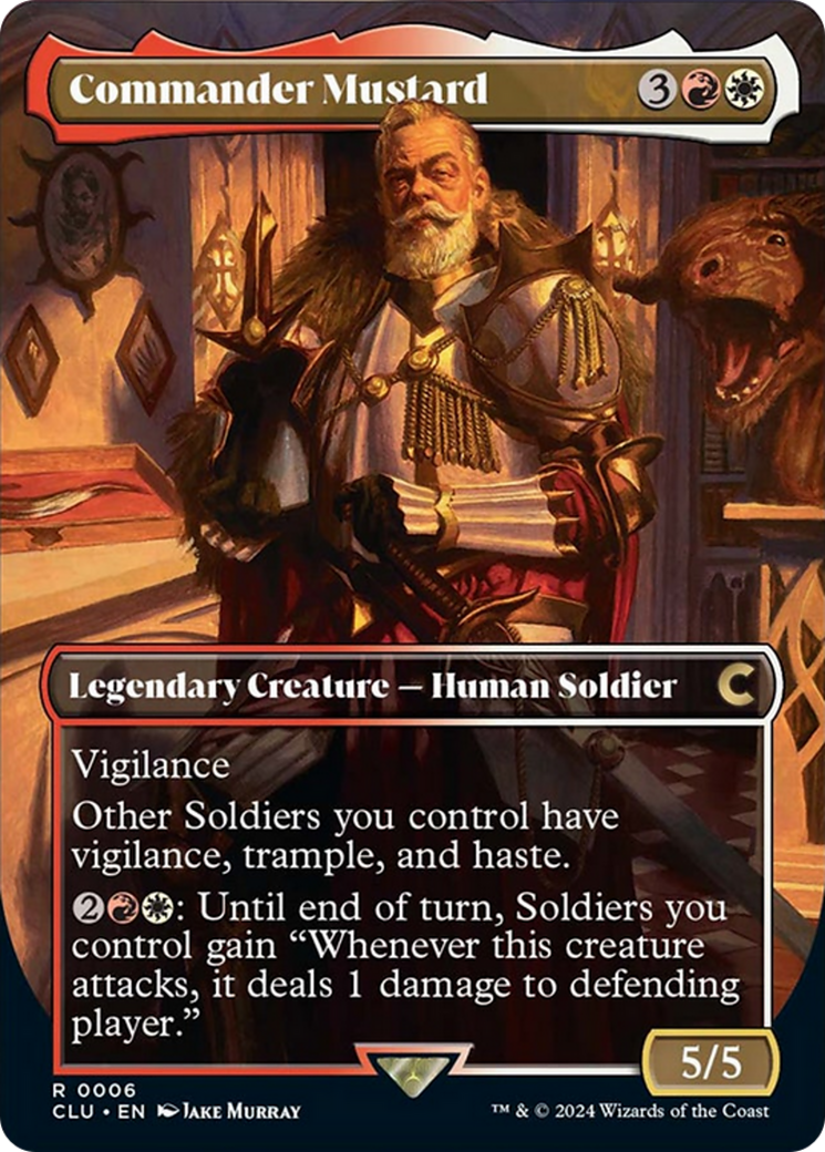 Commander Mustard (Borderless) [Ravnica: Clue Edition] | Odin's Place