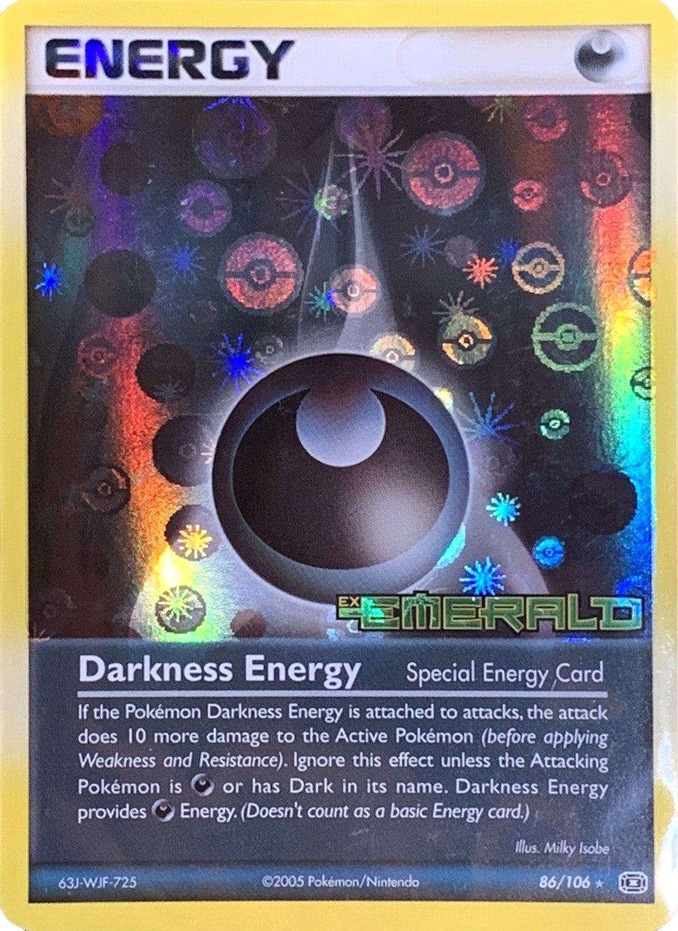 Darkness Energy (86/106) (Stamped) [EX: Emerald] | Odin's Place