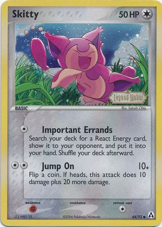 Skitty (64/92) (Stamped) [EX: Legend Maker] | Odin's Place