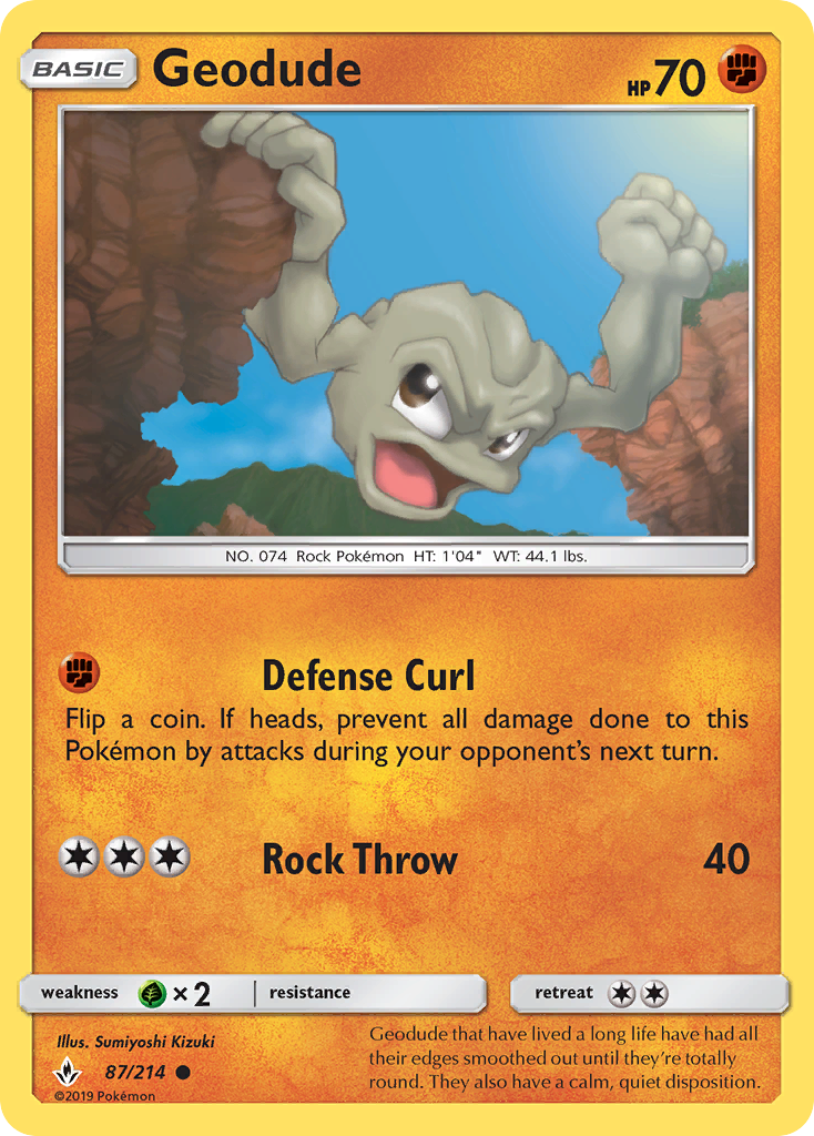 Geodude (87/214) [Sun & Moon: Unbroken Bonds] | Odin's Place