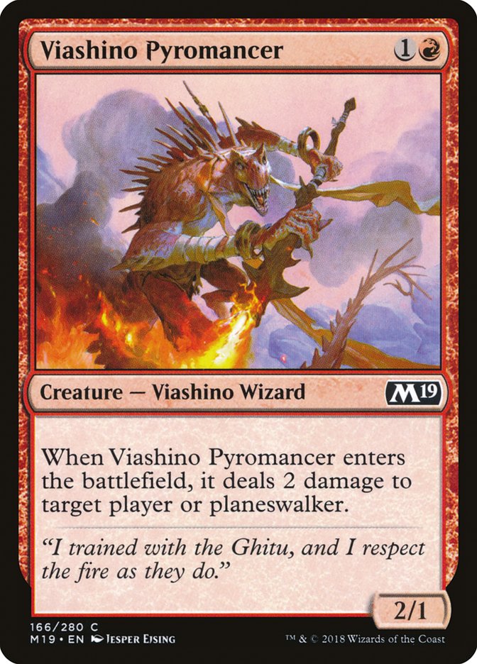 Viashino Pyromancer (166) [Core Set 2019] | Odin's Place