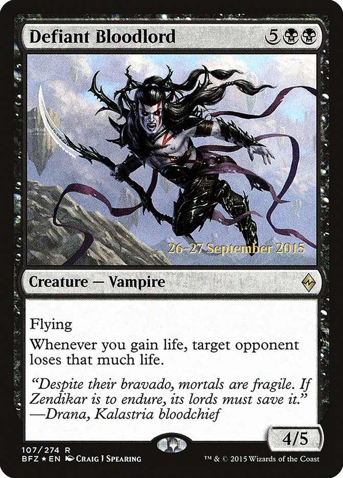 Defiant Bloodlord (107) [Battle for Zendikar Prerelease Promos] | Odin's Place