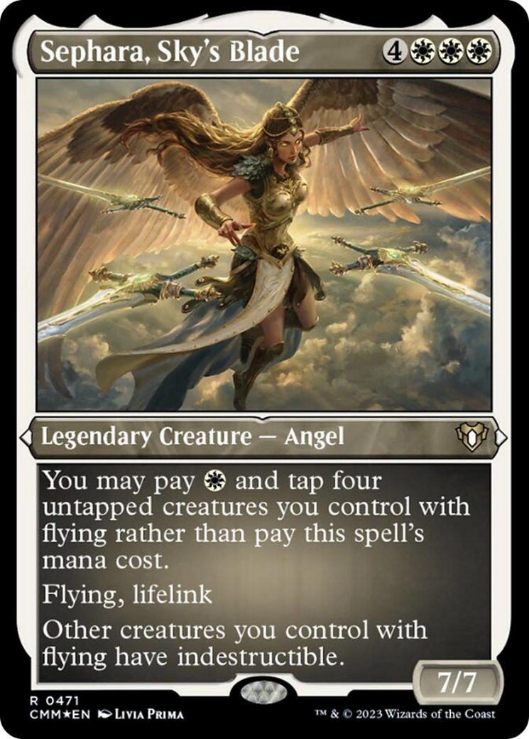 Sephara, Sky's Blade (Foil Etched) [Commander Masters] | Odin's Place