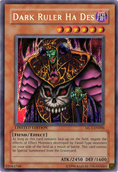 Dark Ruler Ha Des [MC1-EN006] Secret Rare | Odin's Place
