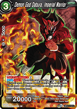 Demon God Dabura, Imperial Warrior (BT17-112) [Ultimate Squad] | Odin's Place