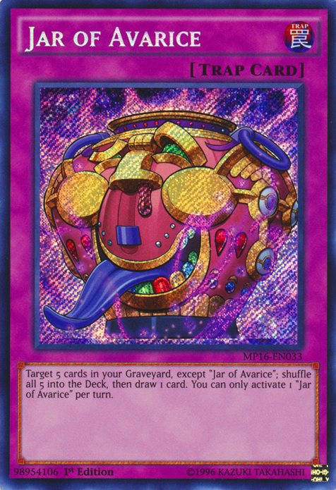 Jar of Avarice [MP16-EN033] Secret Rare | Odin's Place