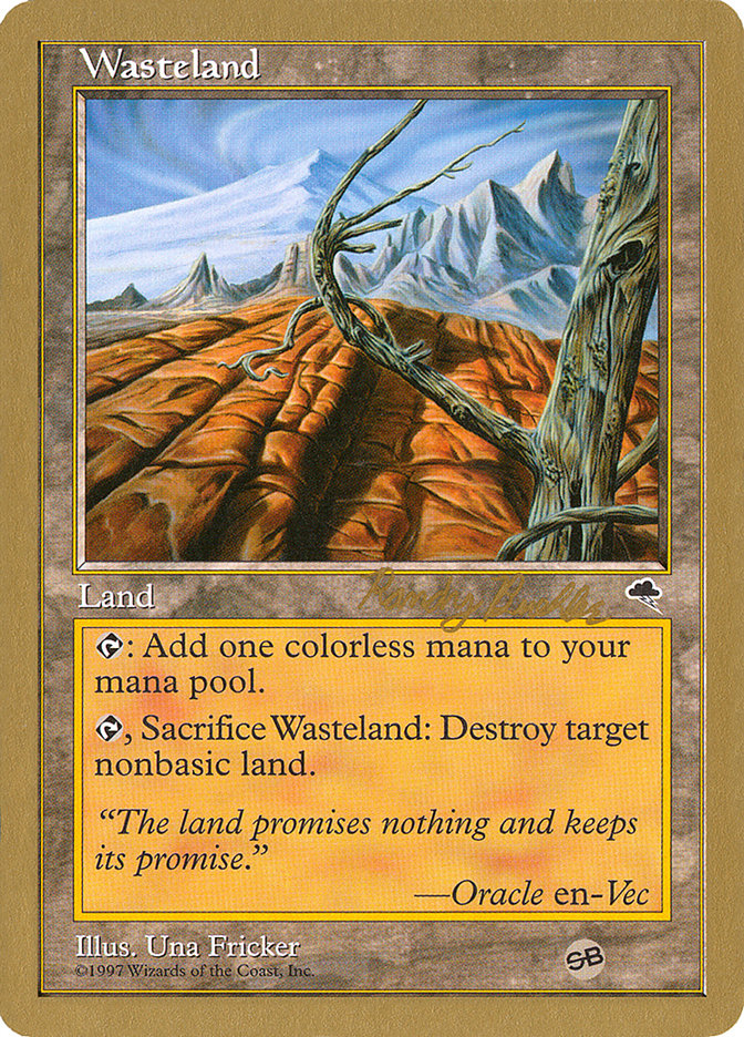 Wasteland (Randy Buehler) (SB) [World Championship Decks 1998] | Odin's Place