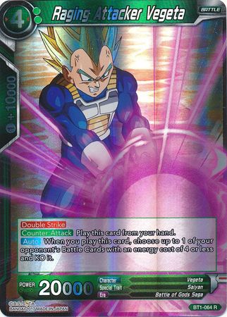 Raging Attacker Vegeta (BT1-064) [Galactic Battle] | Odin's Place