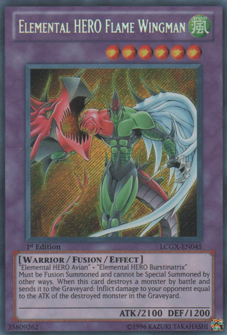 Elemental HERO Flame Wingman [LCGX-EN045] Secret Rare | Odin's Place