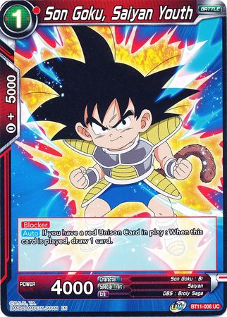 Son Goku, Saiyan Youth (BT11-008) [Vermilion Bloodline] | Odin's Place
