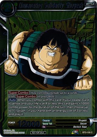 Unwavering Solidarity Shugesh (Metallic Foil) (Event Pack 2018) (BT3-100) [Promotion Cards] | Odin's Place