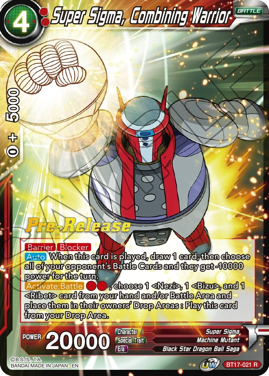 Super Sigma, Combining Warrior (BT17-021) [Ultimate Squad Prerelease Promos] | Odin's Place