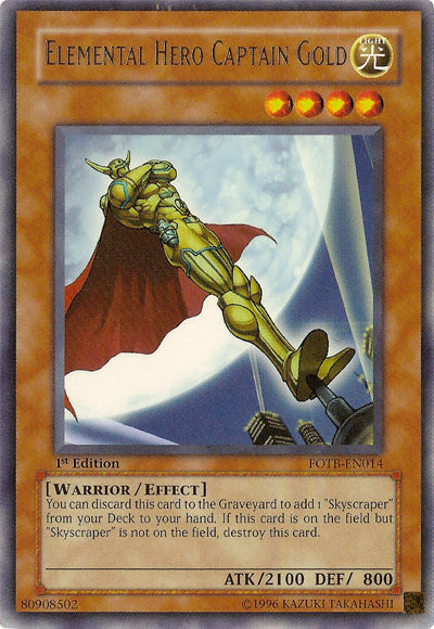 Elemental Hero Captain Gold [FOTB-EN014] Ultra Rare | Odin's Place
