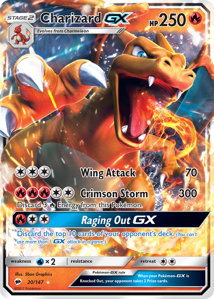Charizard GX (20/147) [Sun & Moon: Burning Shadows] | Odin's Place