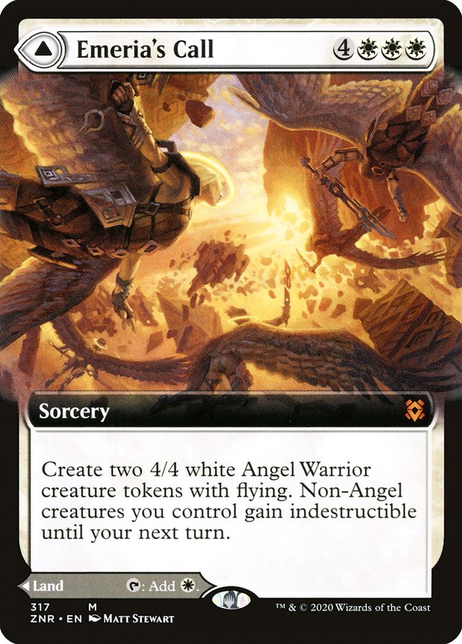 Emeria's Call // Emeria, Shattered Skyclave (Extended Art) [Zendikar Rising] | Odin's Place