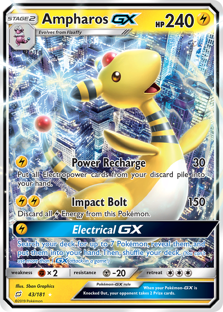 Ampharos GX (43/181) [Sun & Moon: Team Up] | Odin's Place