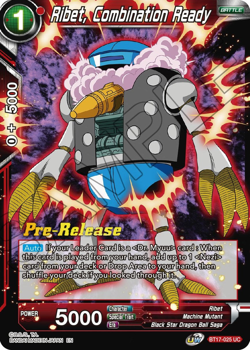 Ribet, Combination Ready (BT17-025) [Ultimate Squad Prerelease Promos] | Odin's Place