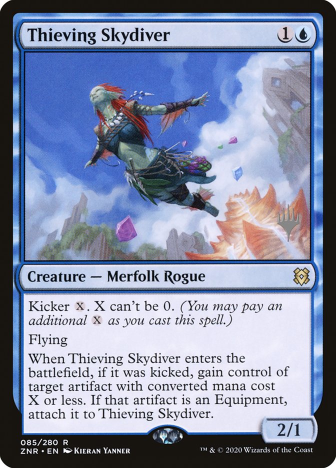 Thieving Skydiver (Promo Pack) [Zendikar Rising Promos] | Odin's Place