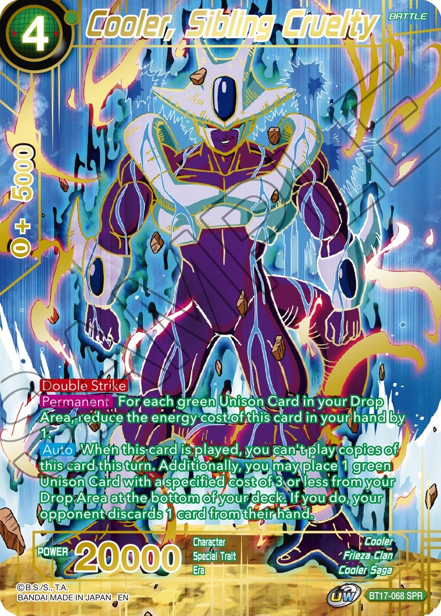 Cooler, Sibling Cruelty (SPR) (BT17-068) [Ultimate Squad] | Odin's Place