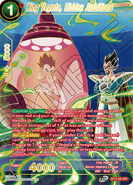 King Vegeta, Hidden Ambitions (SPR) (BT13-020) [Supreme Rivalry] | Odin's Place