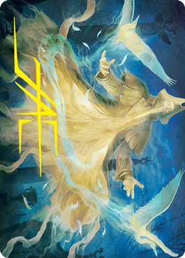 Heron-Blessed Geist Art Card (Gold-Stamped Signature) [Innistrad: Crimson Vow Art Series] | Odin's Place