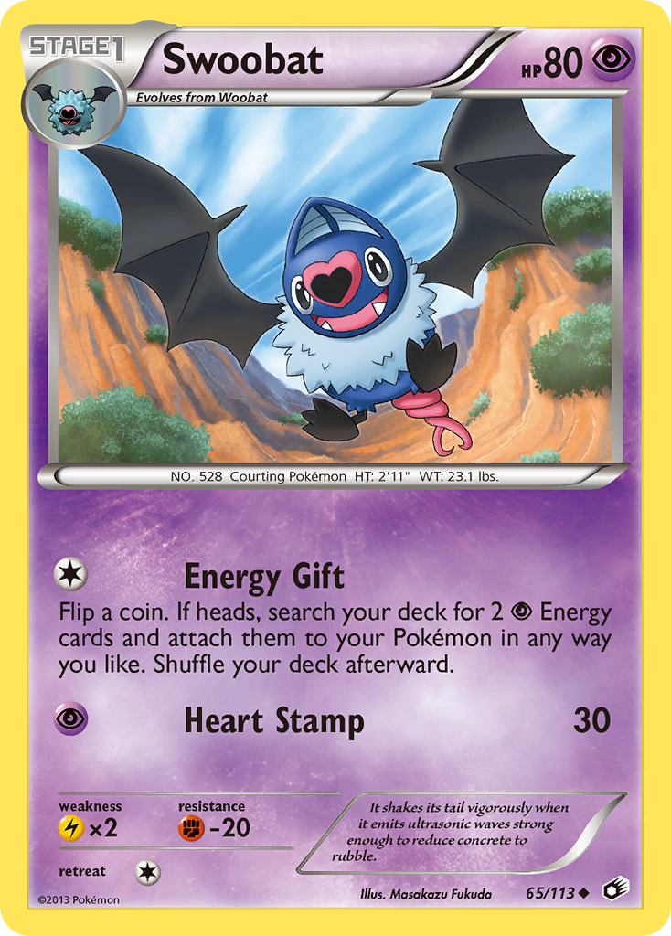 Swoobat (65/113) [Black & White: Legendary Treasures] | Odin's Place