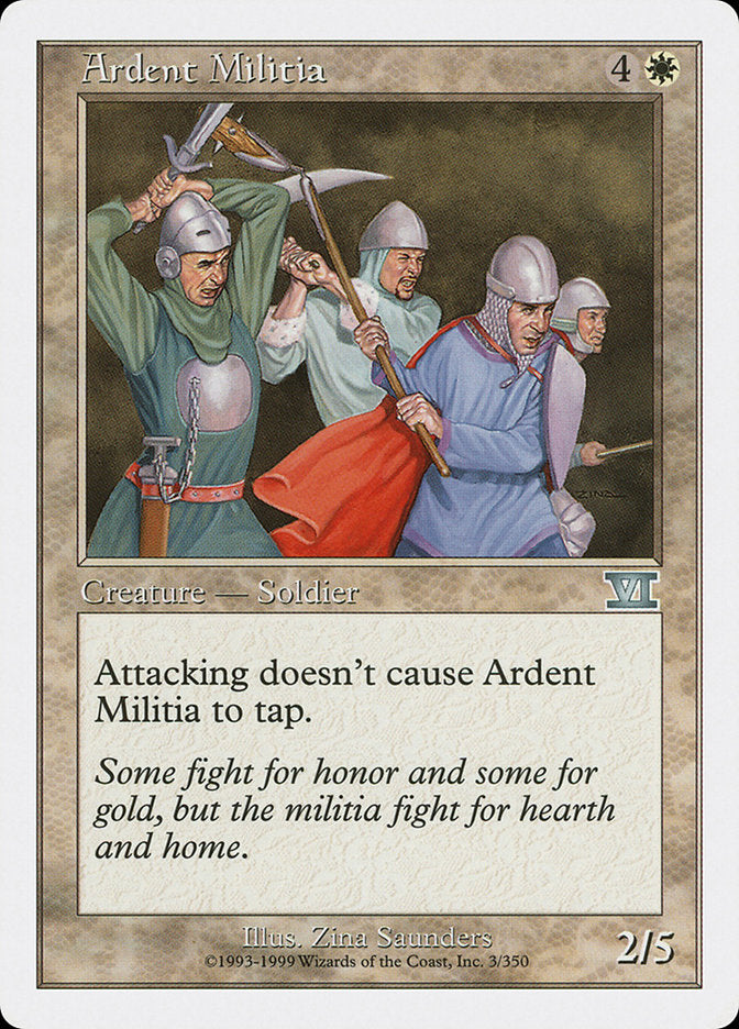 Ardent Militia (3) [Classic Sixth Edition] | Odin's Place