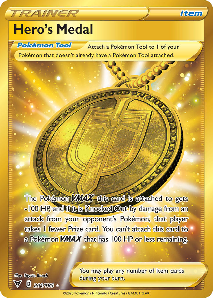 Hero's Medal (201/185) [Sword & Shield: Vivid Voltage] | Odin's Place