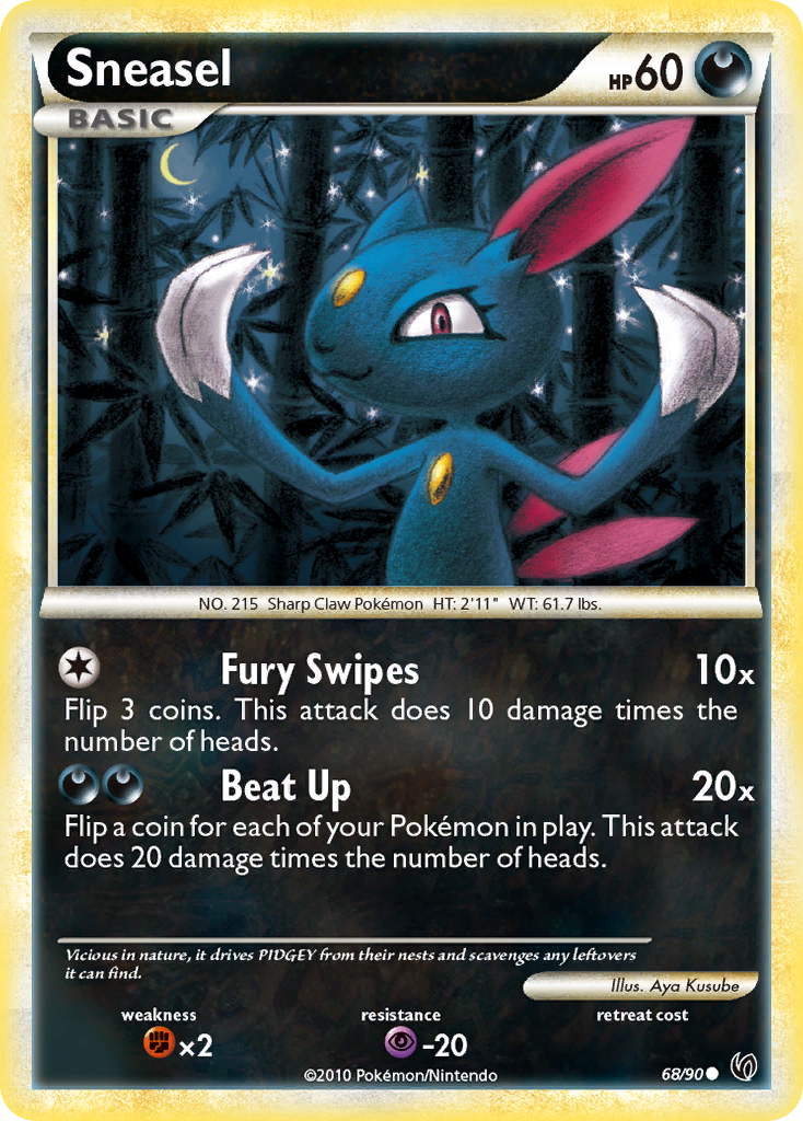 Sneasel (68/90) [HeartGold & SoulSilver: Undaunted] | Odin's Place