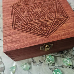 Critit Etched Dice Box Large Square Assorted Styles | Odin's Place