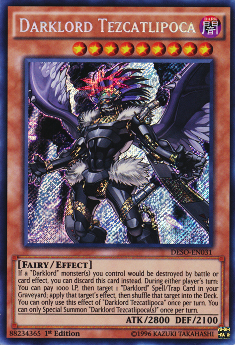 Darklord Tezcatlipoca [DESO-EN031] Secret Rare | Odin's Place