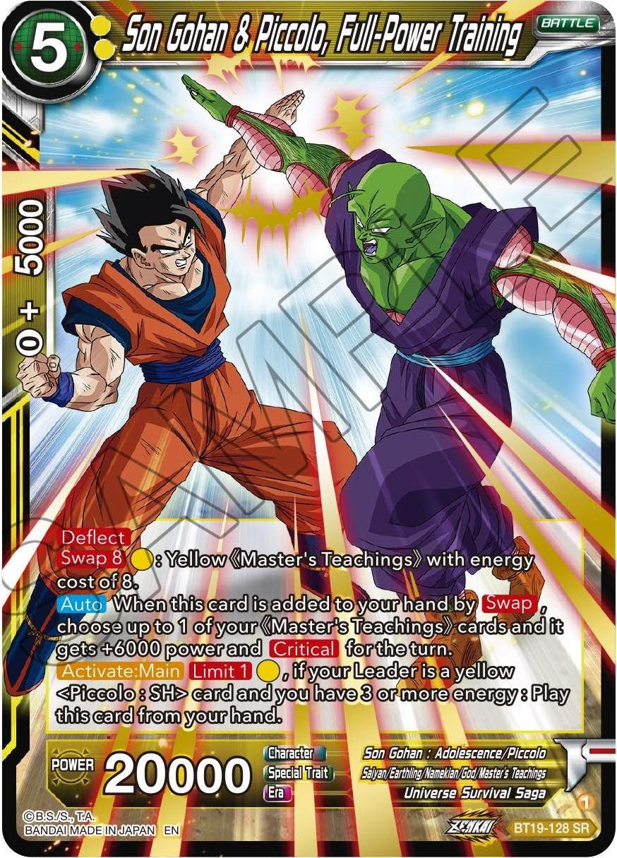 Son Gohan & Piccolo, Full-Power Training (BT19-128) [Fighter's Ambition] | Odin's Place