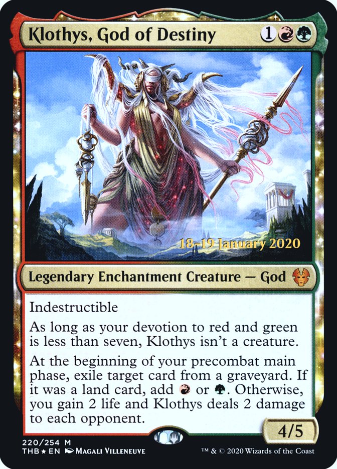 Klothys, God of Destiny [Theros Beyond Death Prerelease Promos] | Odin's Place