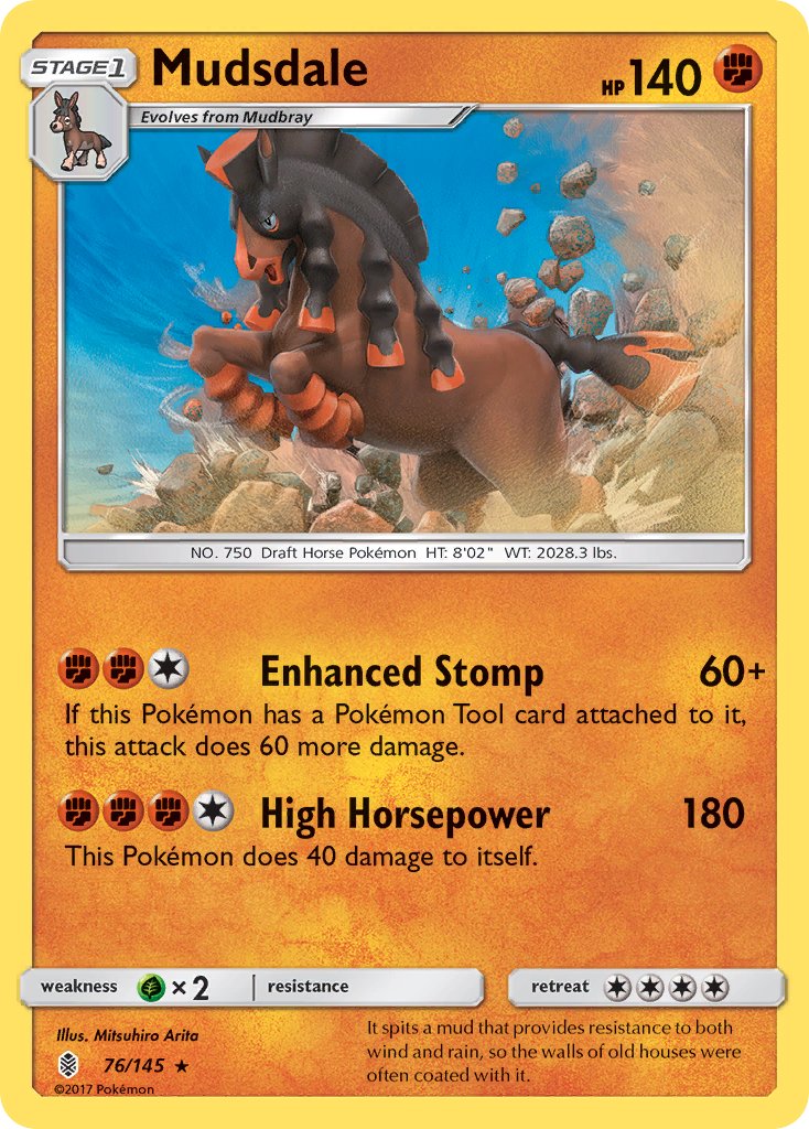 Mudsdale (76/145) (Prerelease Kit Exclusive) (Theme Deck Exclusive) [Sun & Moon: Guardians Rising] | Odin's Place