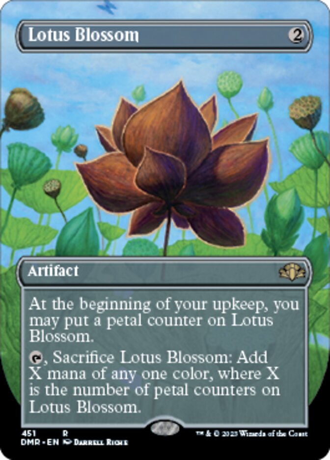 Lotus Blossom (Borderless Alternate Art) [Dominaria Remastered] | Odin's Place