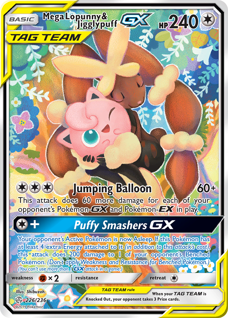 Mega Lopunny & Jigglypuff GX (226/236) [Sun & Moon: Cosmic Eclipse] | Odin's Place
