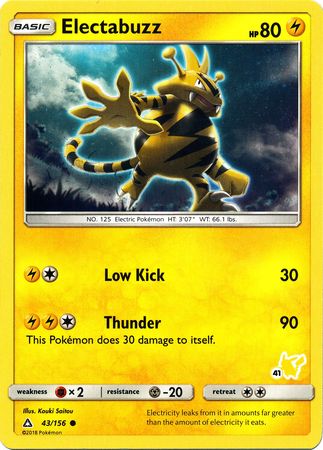 Electabuzz (43/156) (Pikachu Stamp #41) [Battle Academy 2020] | Odin's Place