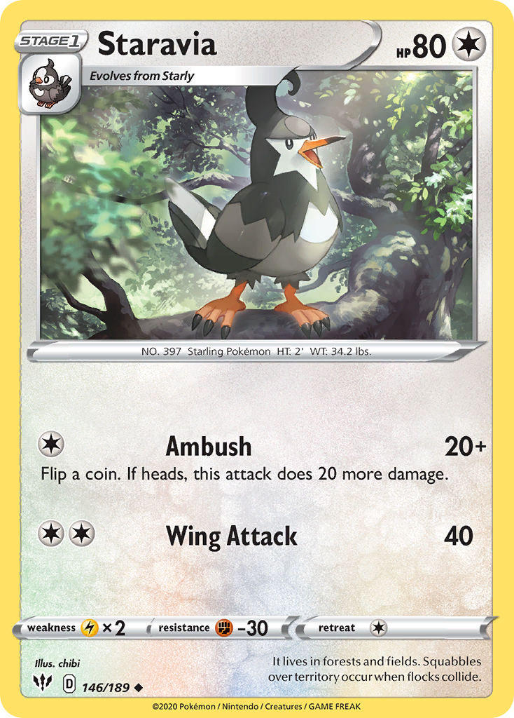 Staravia (146/189) [Sword & Shield: Darkness Ablaze] | Odin's Place