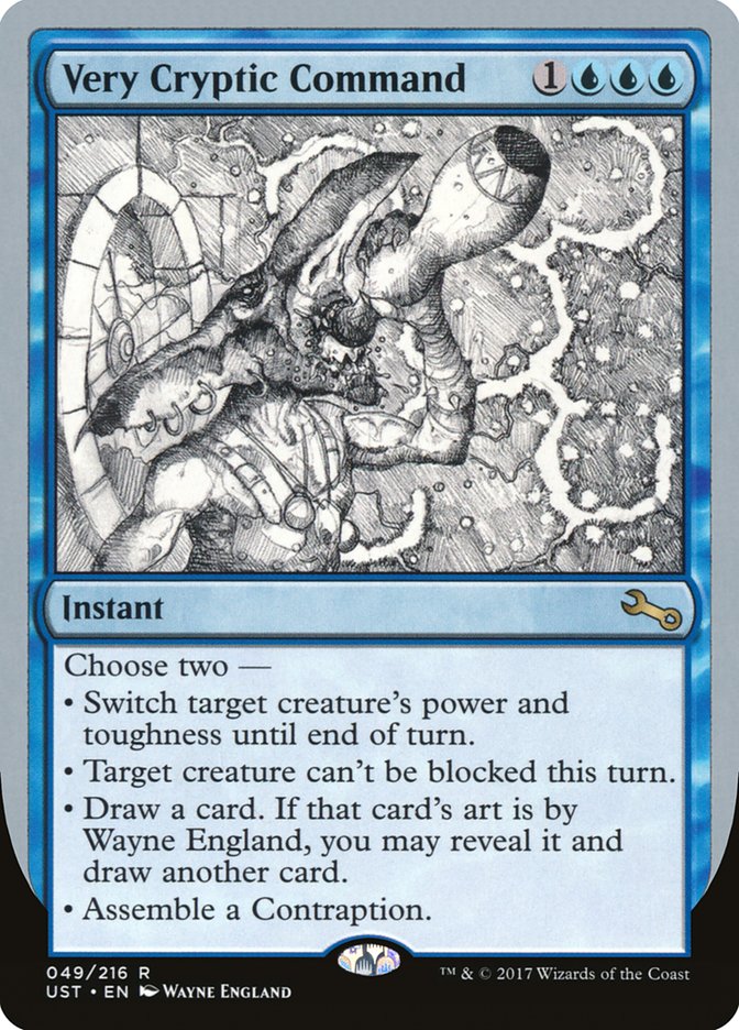 Very Cryptic Command (49) (Black and White Art) [Unstable] | Odin's Place